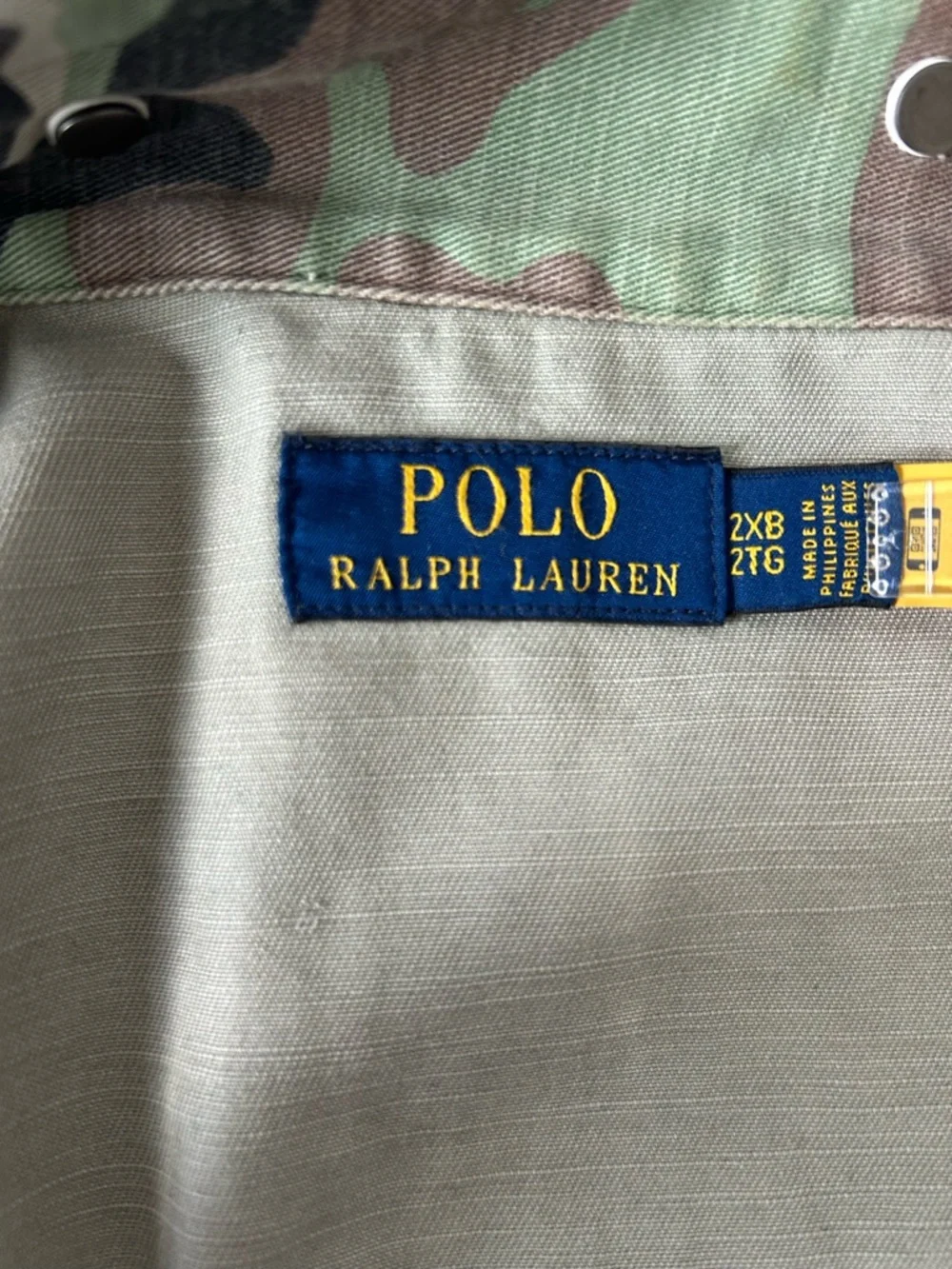 NWOT Polo Ralph Lauren Denim Camo Camoflauge Trucker Jacket US-RL Patch 2XB